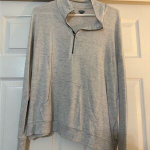 Aerie Women's Gray Quarter-Zip Sweatshirt